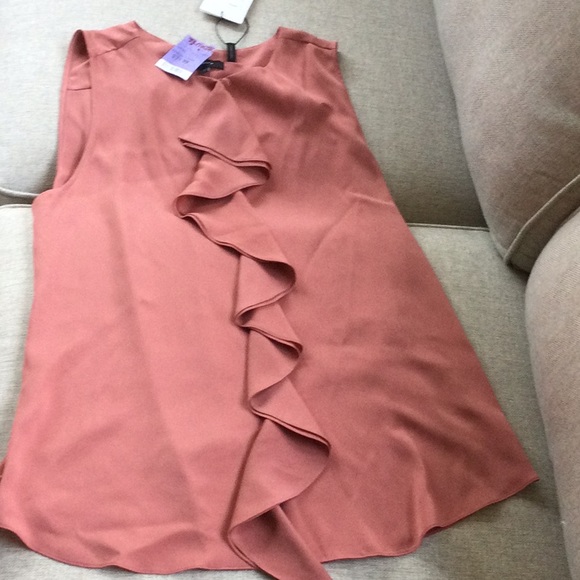 Theory Jastrid L parakeet smooth silk sleeveless top - Picture 1 of 5